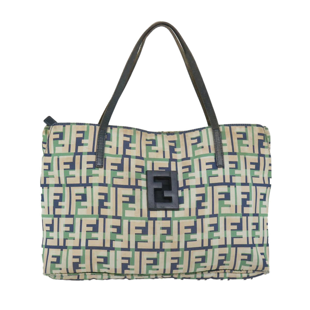 FENDI Zucca Canvas Tote Bag Greenbs9259