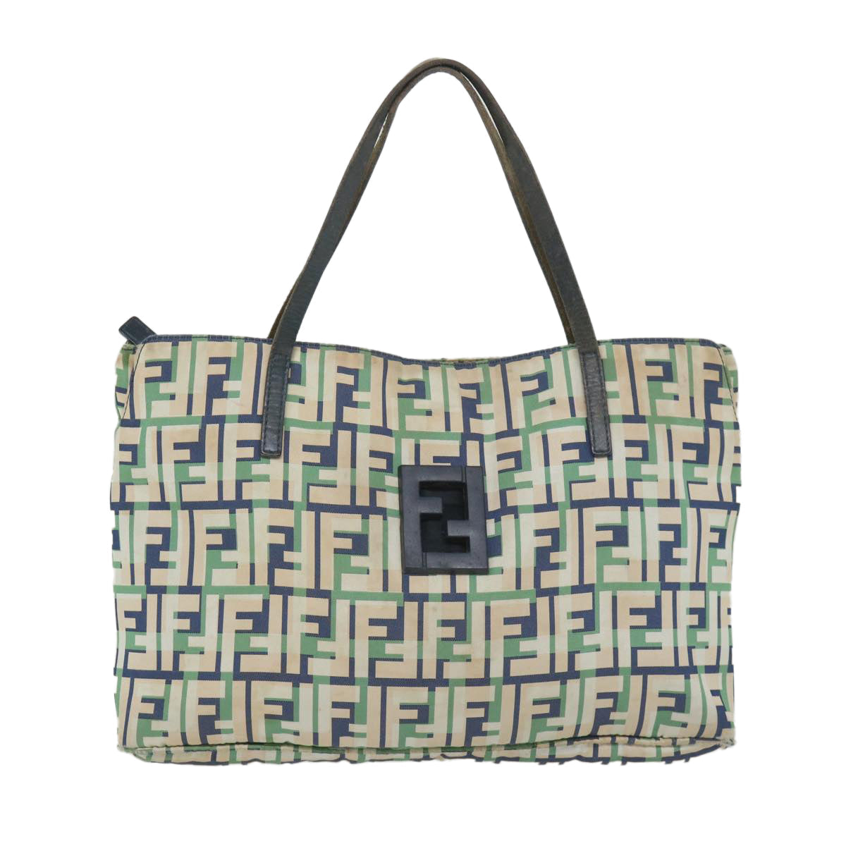 FENDI Zucca Canvas Tote Bag Greenbs9259