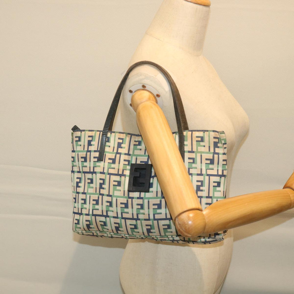 FENDI Zucca Canvas Tote Bag Greenbs9259