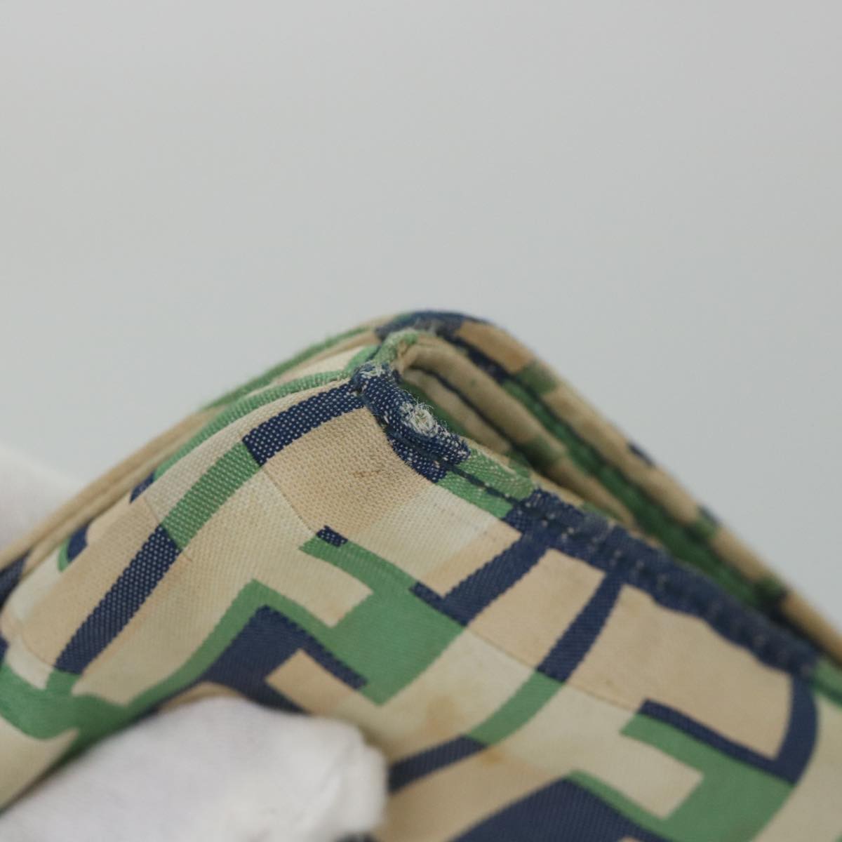 FENDI Zucca Canvas Tote Bag Greenbs9259