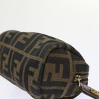 FENDI Zucca Canvas Pouch Black Brownbs9279
