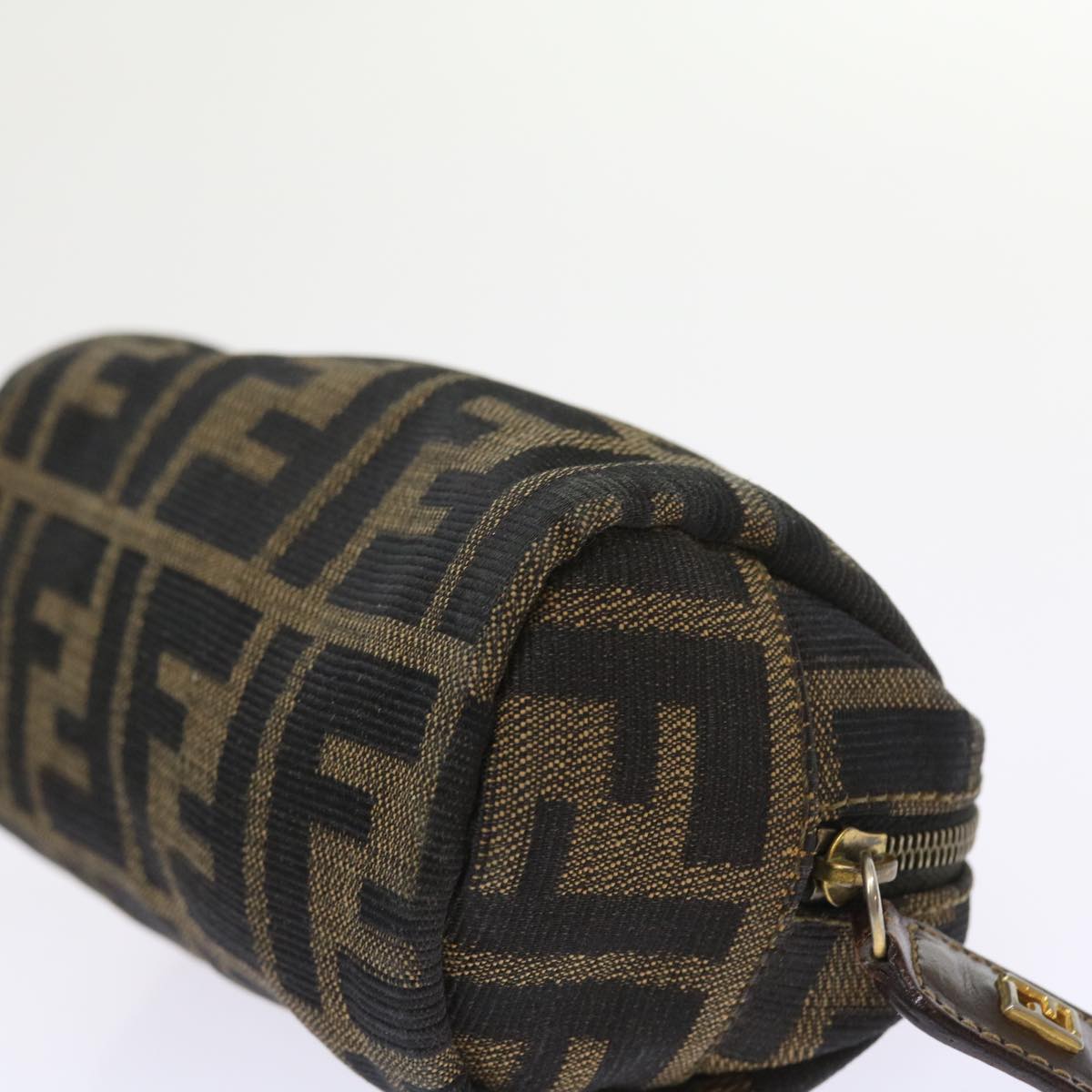 FENDI Zucca Canvas Pouch Black Brownbs9279