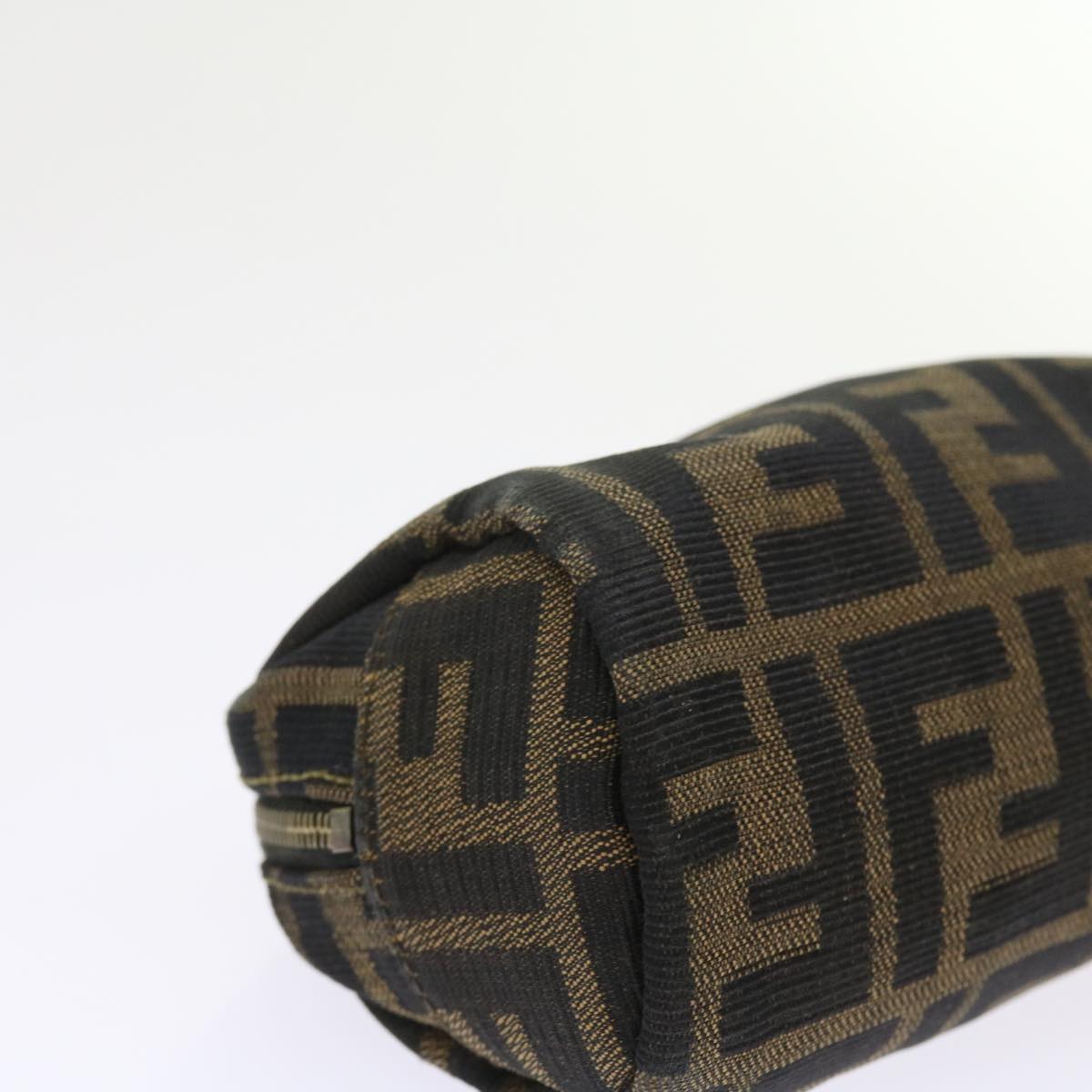 FENDI Zucca Canvas Pouch Black Brownbs9279