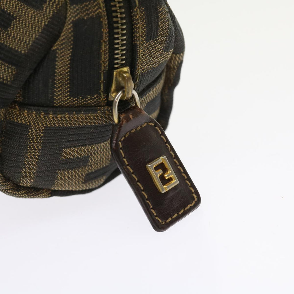 FENDI Zucca Canvas Pouch Black Brownbs9279