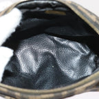 FENDI Zucca Canvas Pouch Black Brownbs9279