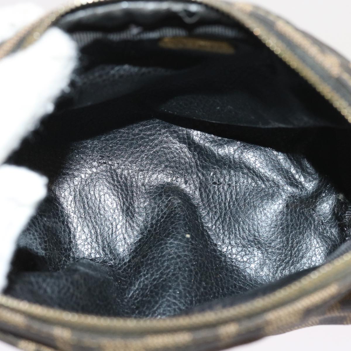 FENDI Zucca Canvas Pouch Black Brownbs9279