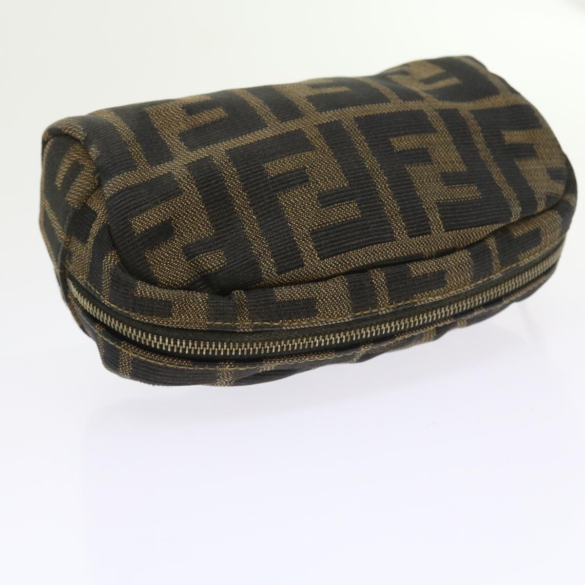 FENDI Zucca Canvas Pouch Black Brownbs9279