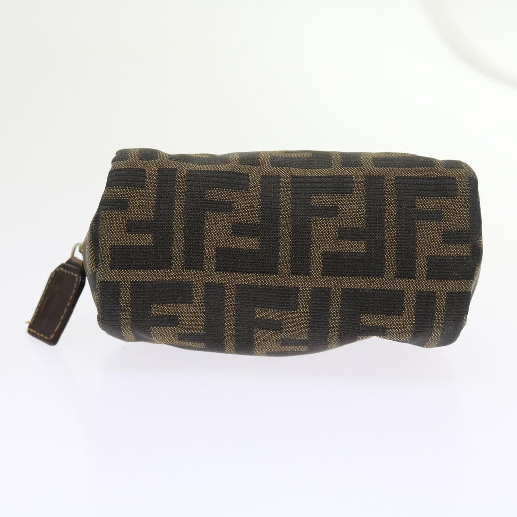 FENDI Zucca Canvas Pouch Black Brownbs9279
