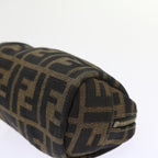 FENDI Zucca Canvas Pouch Black Brownbs9279