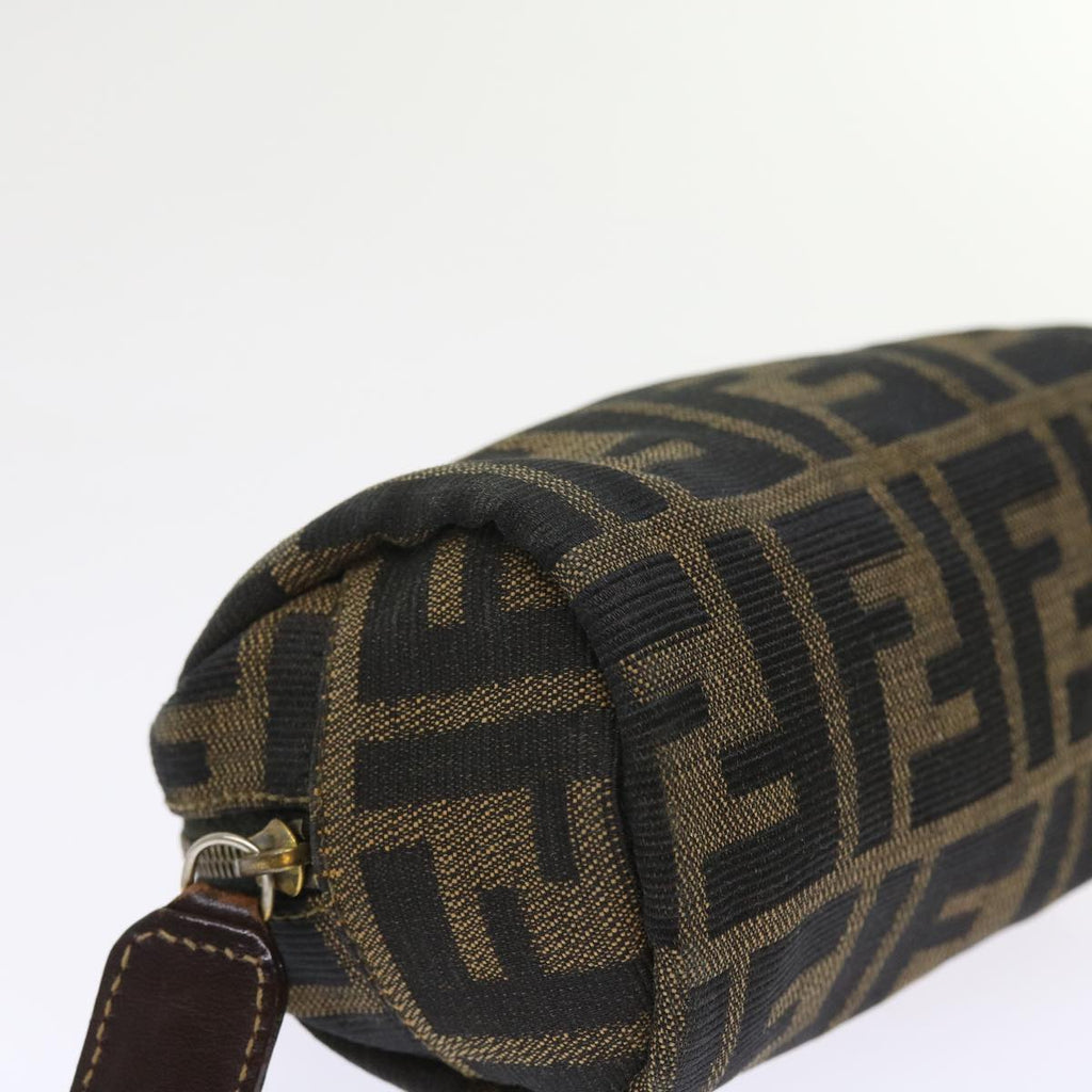 FENDI Zucca Canvas Pouch Black Brownbs9279
