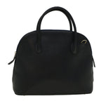 CELINE Hand Bag Leather Navy  9343