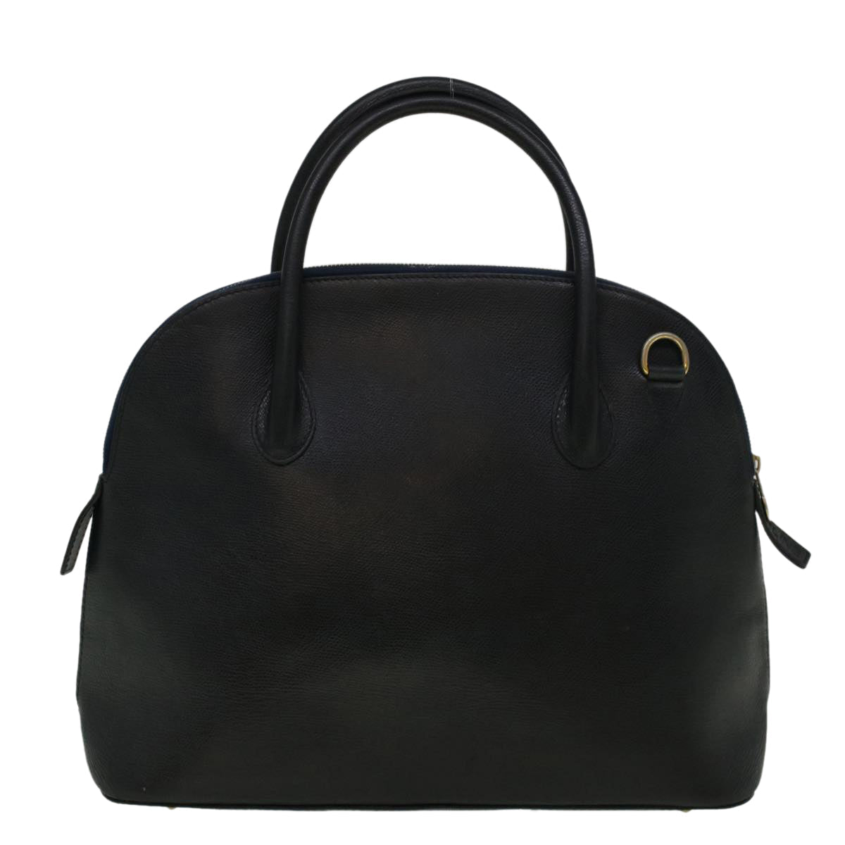CELINE Hand Bag Leather Navy  9343