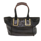 Chloe Etel Shoulder Bag Leather Black bs9350