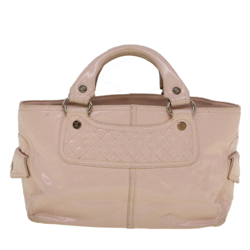 CELINE Hand Bag Leather Pink  9529