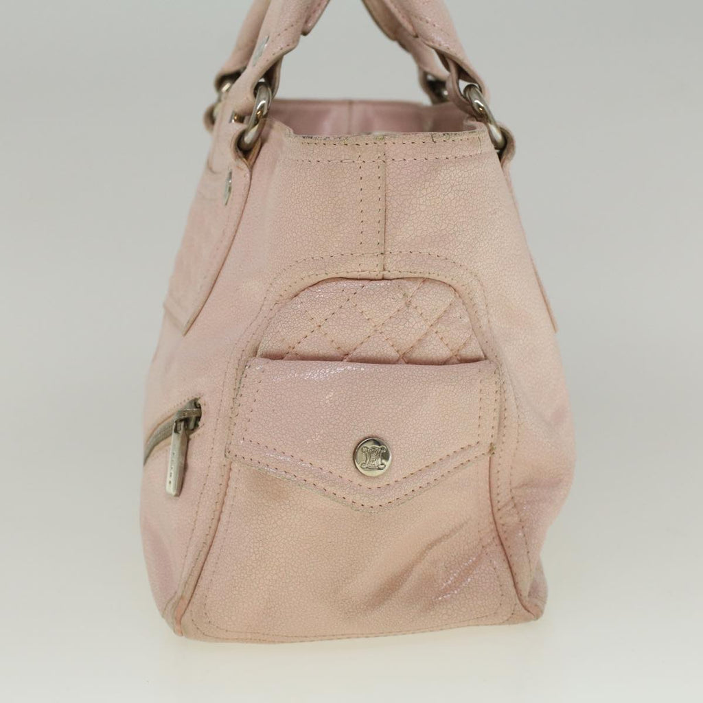 CELINE Hand Bag Leather Pink  9529