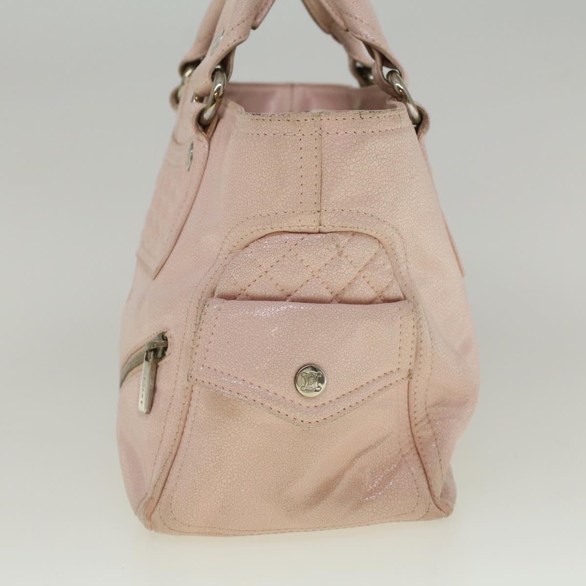 CELINE Hand Bag Leather Pink  9529