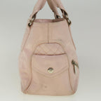 CELINE Hand Bag Leather Pink  9529