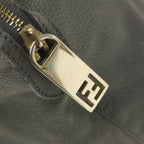 FENDI Tote Bag Leather Graybs9668
