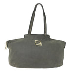 FENDI Tote Bag Leather Graybs9668