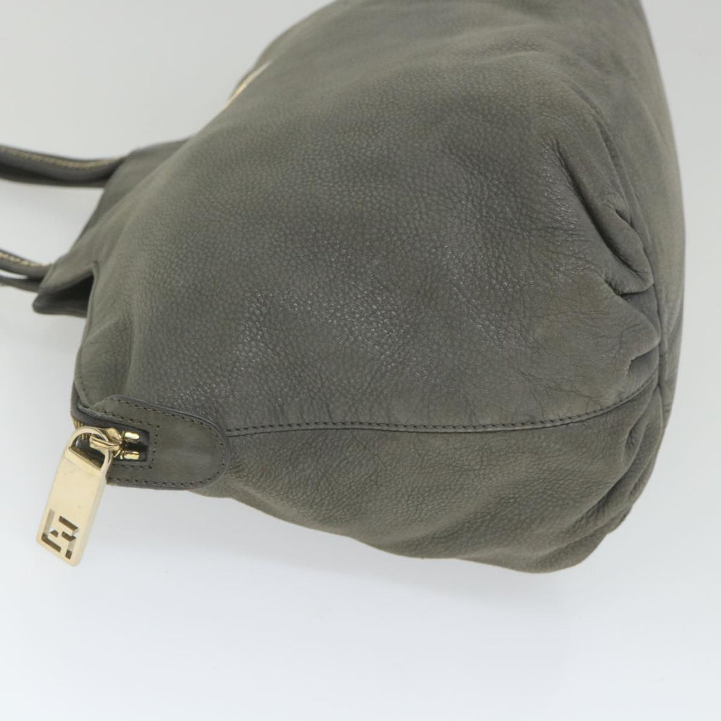 FENDI Tote Bag Leather Graybs9668