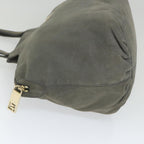 FENDI Tote Bag Leather Graybs9668