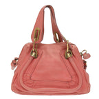 Chloe Paraty Shoulder Bag Leather 2way Orange bs9685