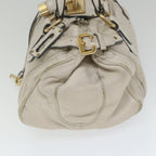 Chloe Paddington Shoulder Bag Leather White bs9705