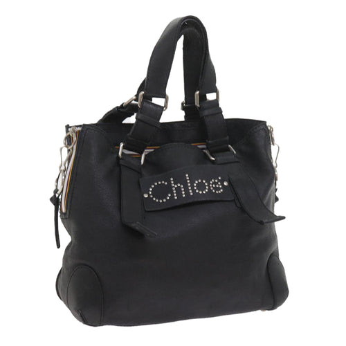 Chloe Tote Bag Leather Black bs9712