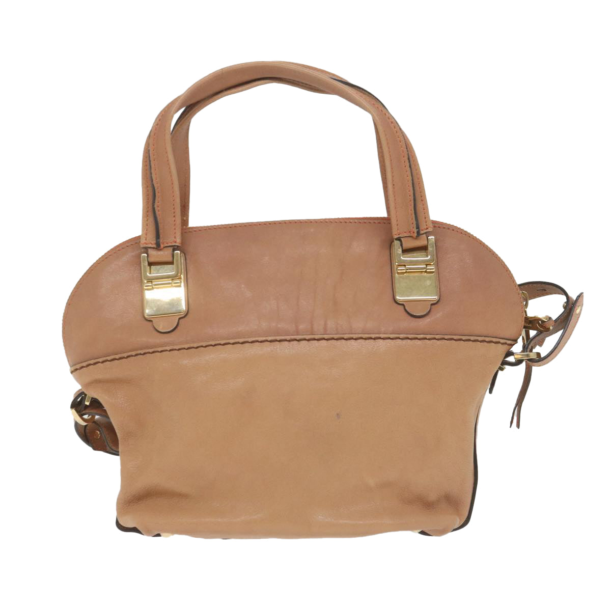 Chloe Shoulder Bag Leather 2way Beige bs9778