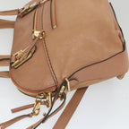 Chloe Shoulder Bag Leather 2way Beige bs9778