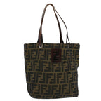 FENDI Zucca Canvas Tote Bag Black Brownbs9796