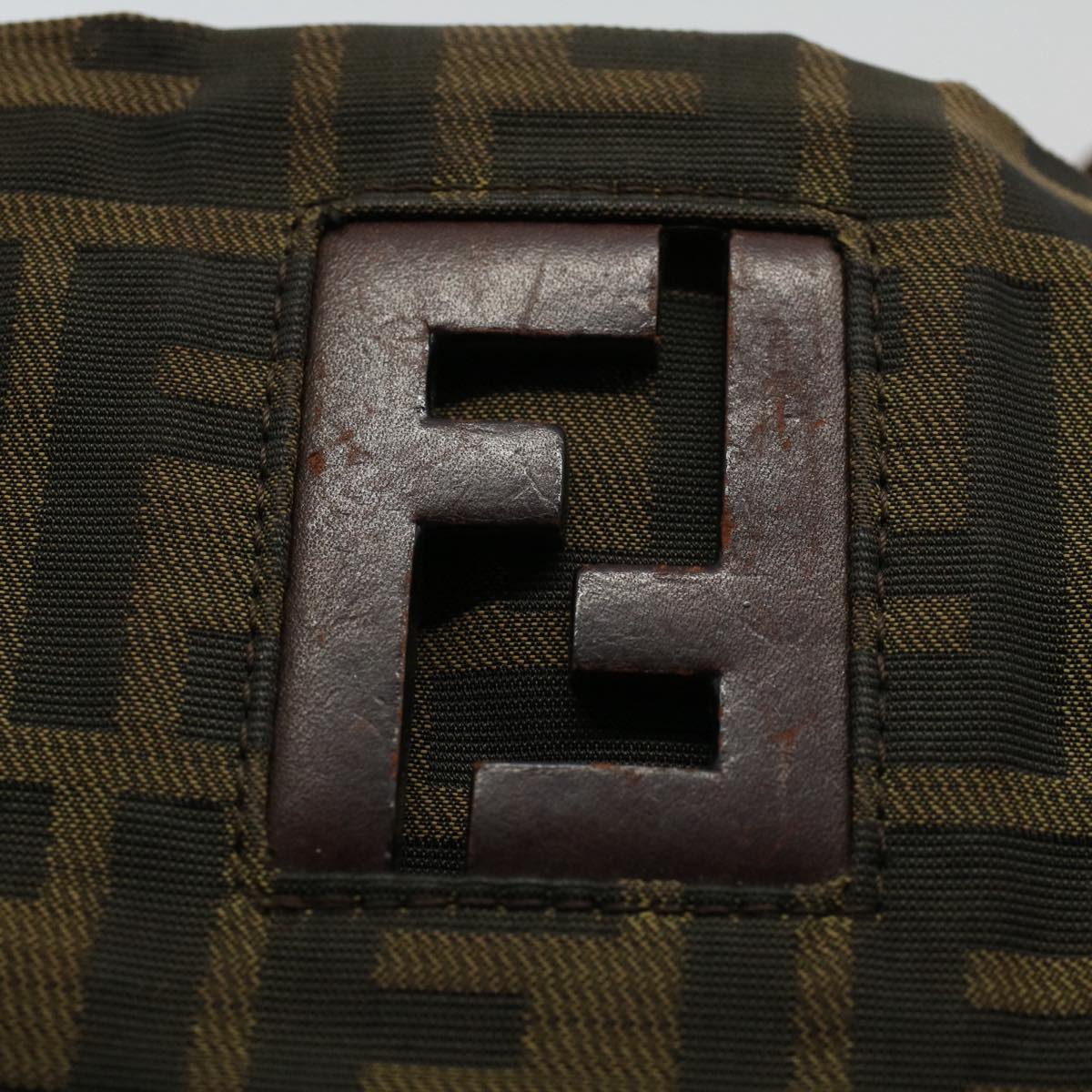 FENDI Zucca Canvas Tote Bag Black Brownbs9796