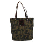 FENDI Zucca Canvas Tote Bag Black Brownbs9796
