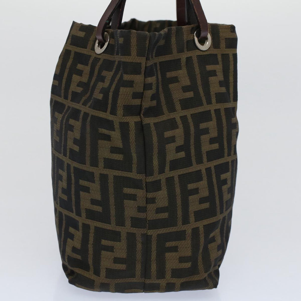 FENDI Zucca Canvas Tote Bag Black Brownbs9796