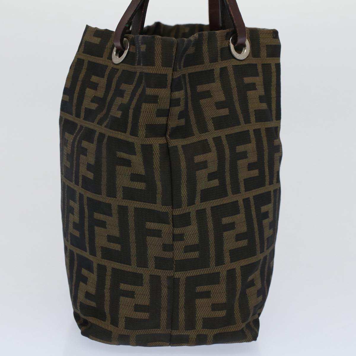 FENDI Zucca Canvas Tote Bag Black Brownbs9796