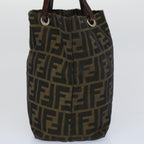 FENDI Zucca Canvas Tote Bag Black Brownbs9796