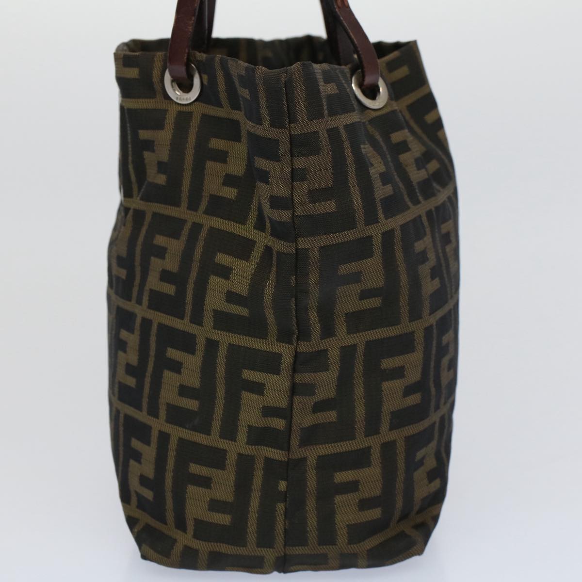 FENDI Zucca Canvas Tote Bag Black Brownbs9796