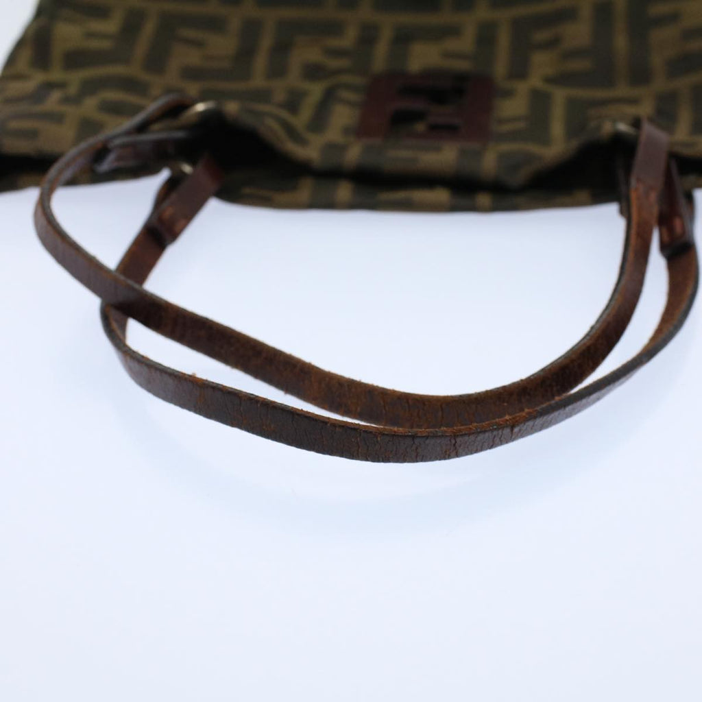 FENDI Zucca Canvas Tote Bag Black Brownbs9796