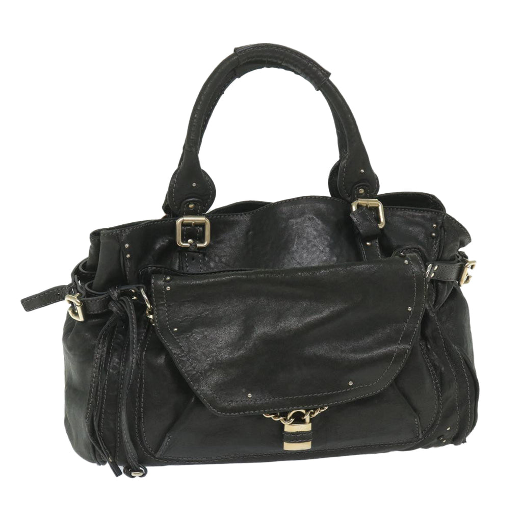 Chloe Shoulder Bag Leather Black bs9806