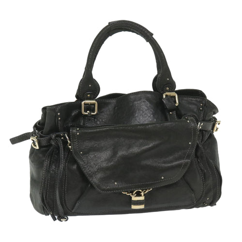 Chloe Shoulder Bag Leather Black bs9806