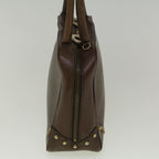 CELINE Hand Bag Leather Brown  9808