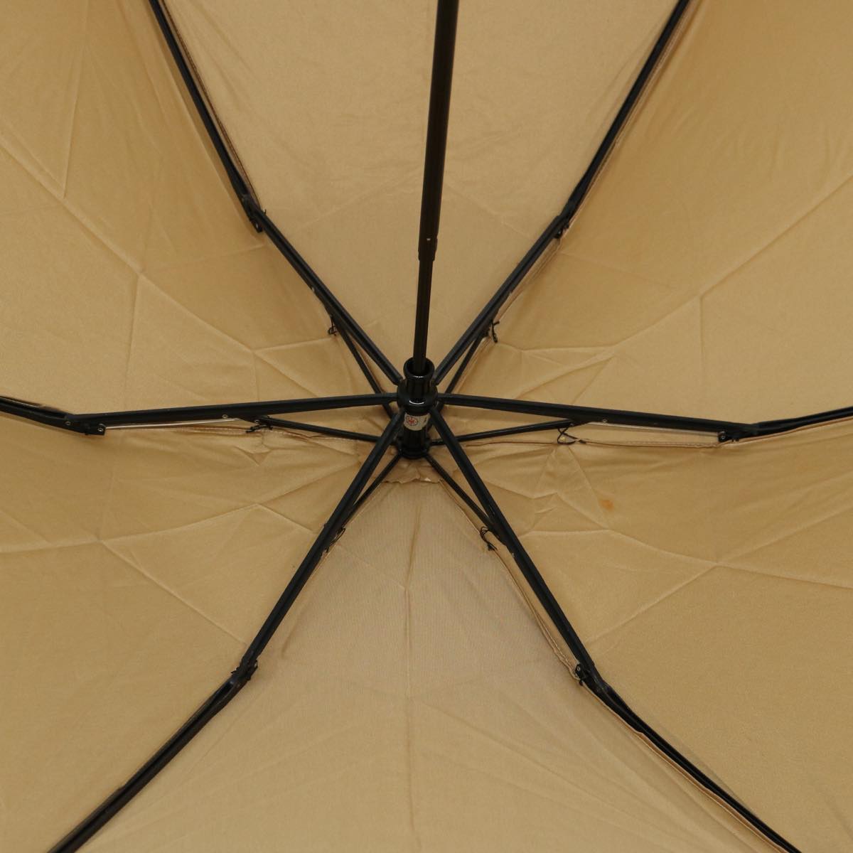 FENDI Zucchino Canvas folding Umbrella Nylon Gold Beigebs9905