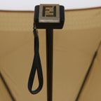 FENDI Zucchino Canvas folding Umbrella Nylon Gold Beigebs9905