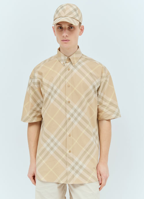 Burberry Men Check Short-Sleeve Shirt