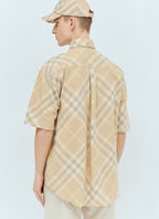 Burberry Men Check Short-Sleeve Shirt