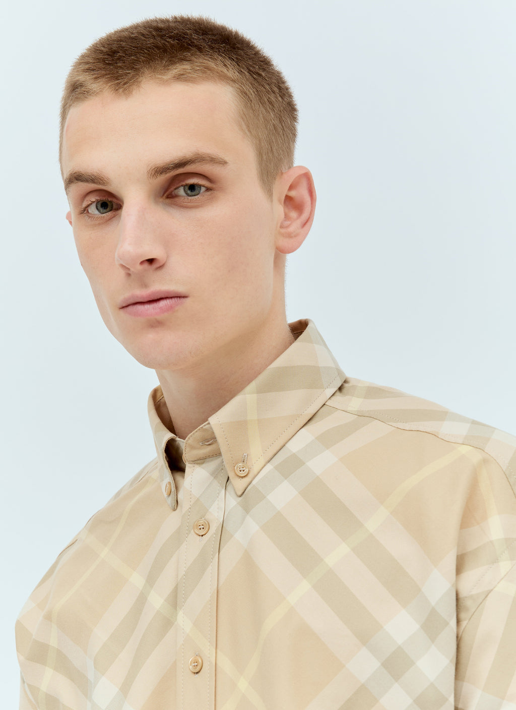Burberry Men Check Short-Sleeve Shirt