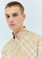 Burberry Men Check Short-Sleeve Shirt
