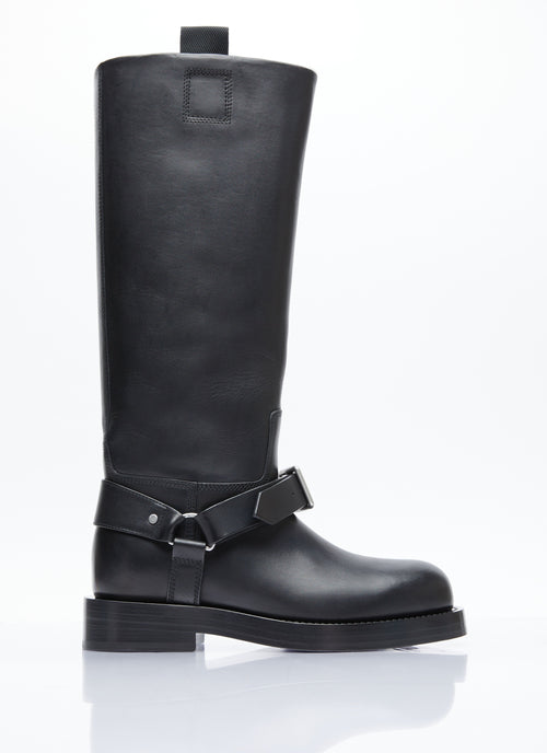 Burberry Women Leather Saddle Tall Boots