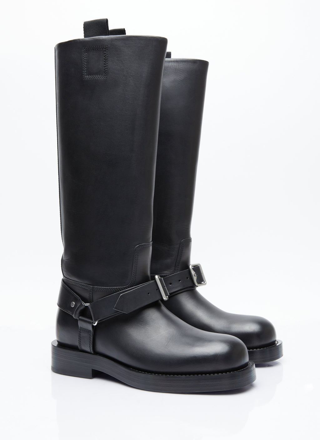 Burberry Women Leather Saddle Tall Boots