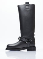 Burberry Women Leather Saddle Tall Boots